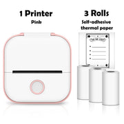 Pretty Palace™ - Advanced Inkless Printer - PrettyPalace Pink Printer + 3 Sticky Paper Rolls